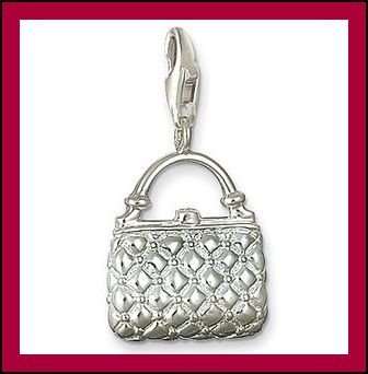 925 Silver Handbag Charm with Clasp